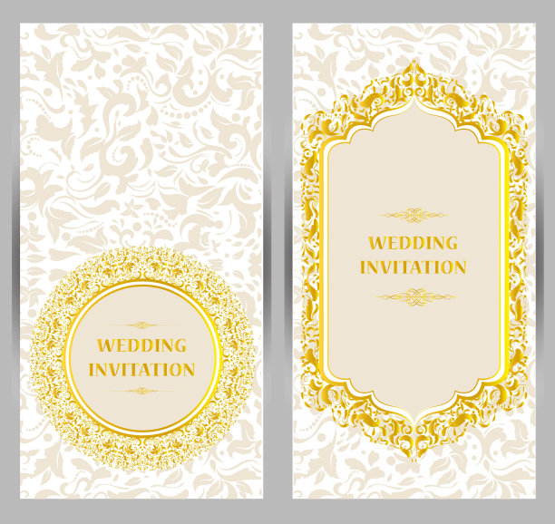 邀请卡复古设计与曼荼罗图案在紫色的背景矢量图片下载