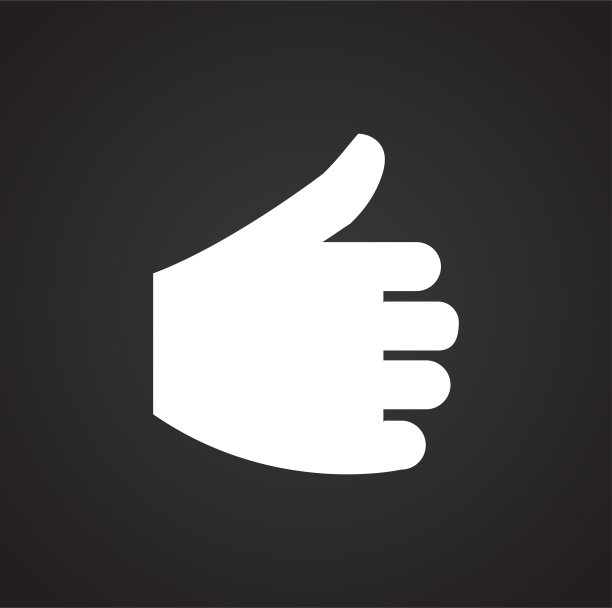 拇指图标在白色背景的图形和网页设计，现代简单的矢量标志。网络的概念。时髦的符号为网站设计网页按钮或移动应用程序。图片下载