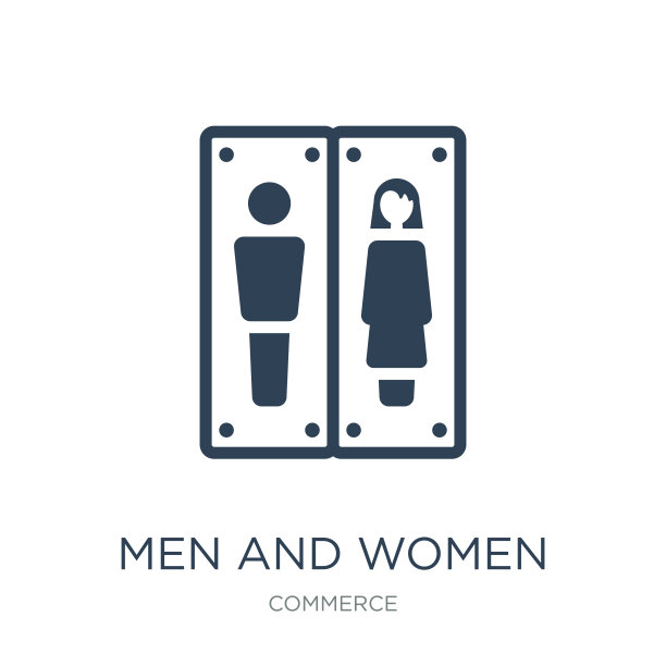 男女洗手间图标矢量素材图片下载