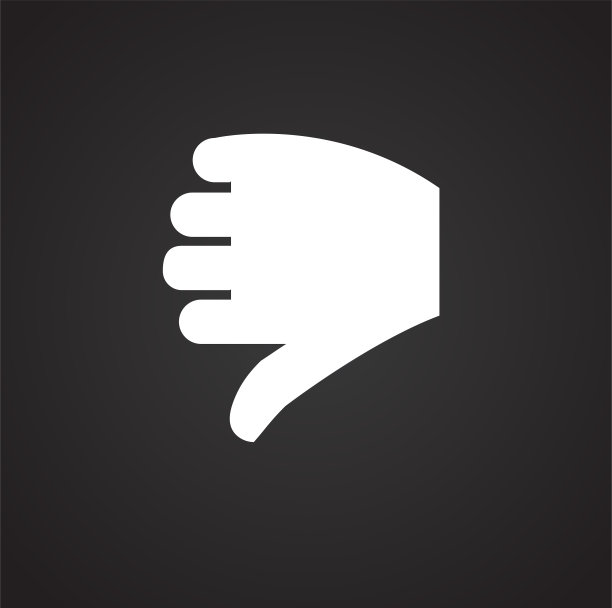 拇指向下图标在白色背景的图形和网页设计，现代简单的矢量标志。网络的概念。时髦的符号为网站设计网页按钮或移动应用程序。图片下载