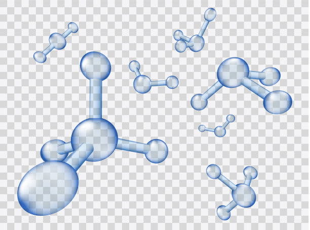 美丽的现实色彩的未来向量与闪亮的分子在透明的背景。图片下载