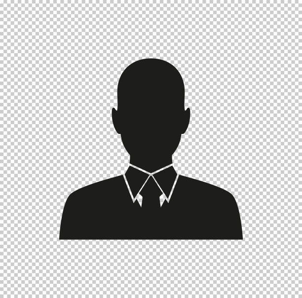 商人头像轮廓-黑色矢量图标图片下载