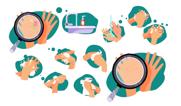 一套洗手的规则图片下载