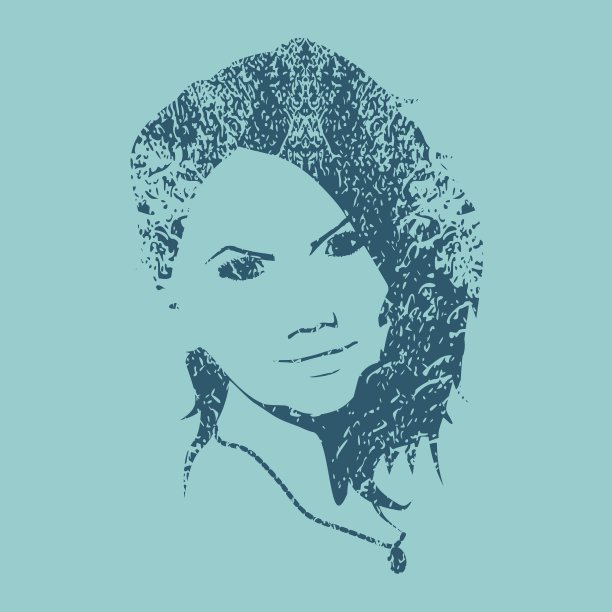 一个女性头部的剪影。图片下载