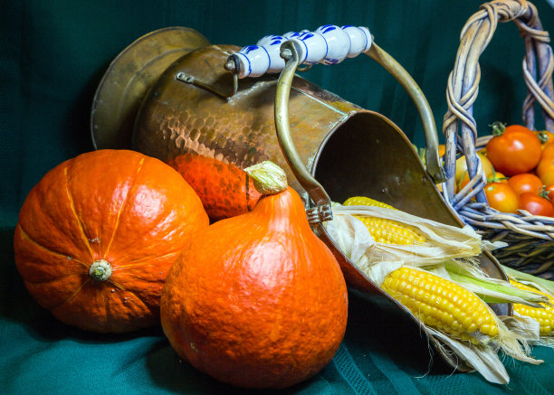 南瓜和甜玉米图片下载
