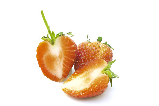 草莓孤立在白色背景图片下载