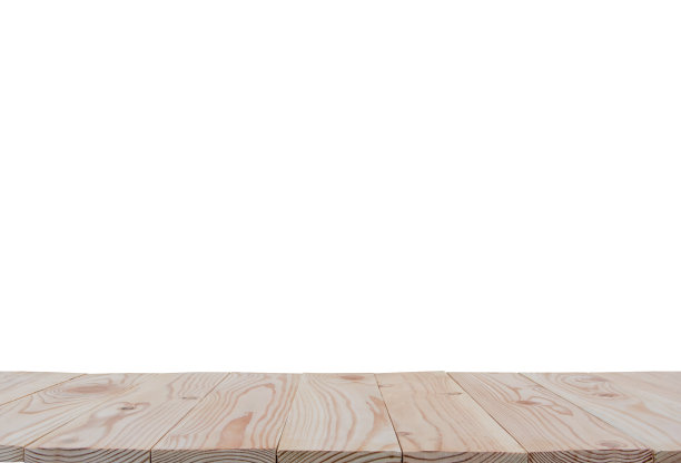 空木板桌面孤立在白色背景与剪切路径和复制空间显示或蒙太奇您的产品图片下载