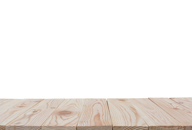 空木板桌面孤立在白色背景与剪切路径和复制空间显示或蒙太奇您的产品图片下载