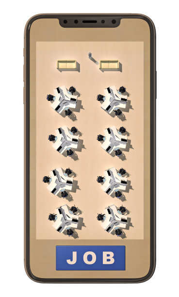 智能手机屏幕上的办公桌图片下载