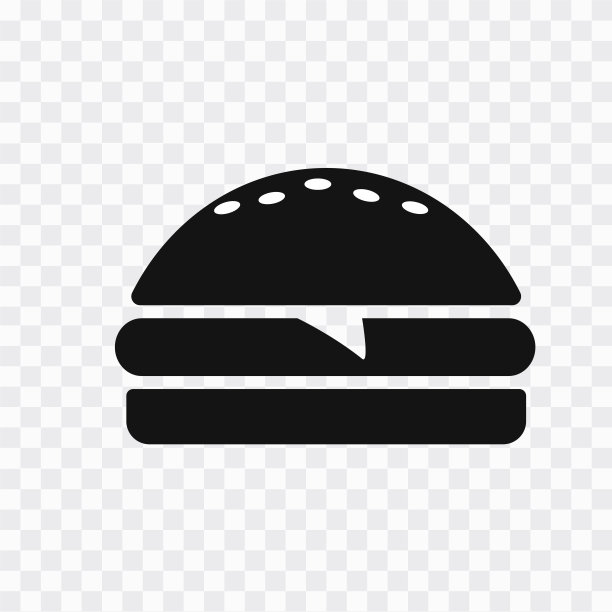 快餐图标。汉堡图标矢量。汉堡符号或符号图片下载
