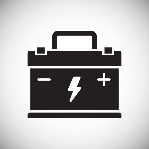 汽车电池图标白色背景的图形和网页设计，现代简单的矢量标志。网络的概念。时髦的符号为网站设计网页按钮或移动应用程序。图片下载