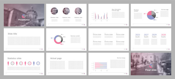 这个模板是最好的商业演示，用于市场营销和广告，传单和横幅，年度报告。元素在一个深灰色的背景图片下载