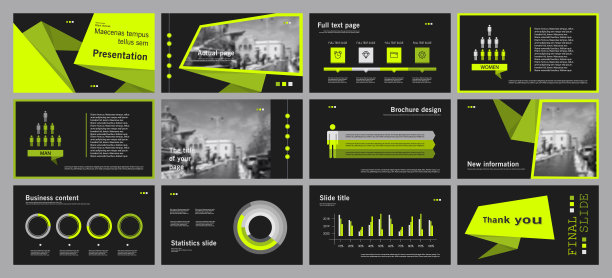 这个模板是最好的商业演示，用于市场营销和广告，传单和横幅，年度报告。元素在一个深灰色的背景图片下载