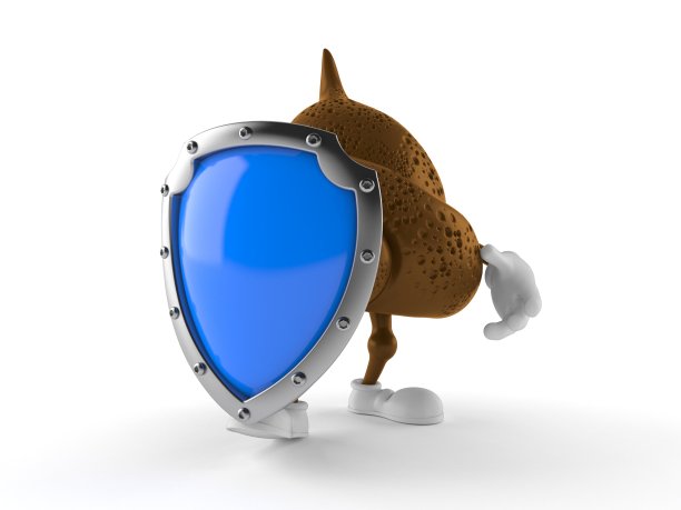 带有防护盾的大便角色图片下载