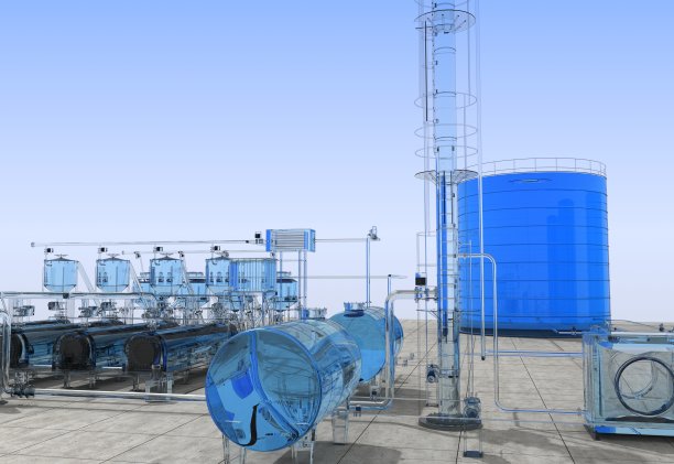 炼油厂、玻璃厂、外部可视化、3D绘图图片下载