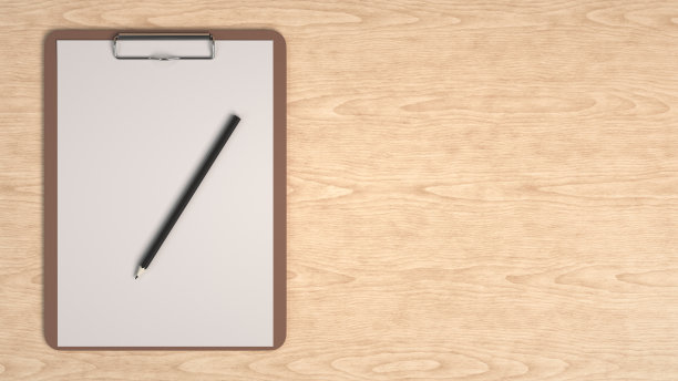 有纸和铅笔的剪贴板图片下载