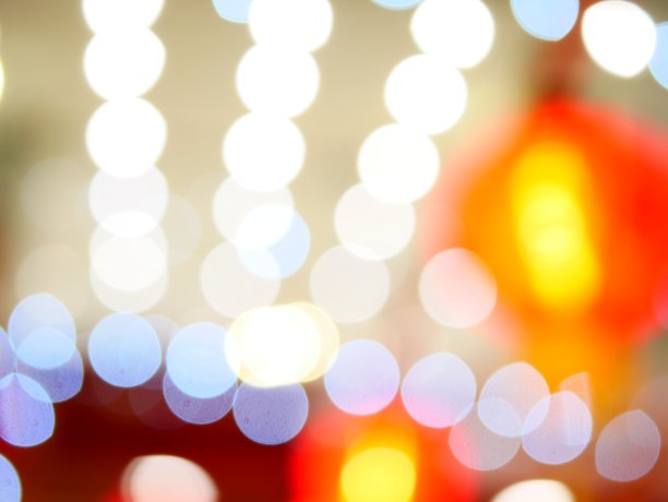 彩色的散景灯作为背景图片下载