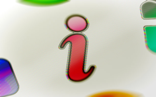 屏幕上的互联网图标。图片下载