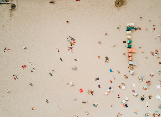 海滩鸟瞰图图片下载