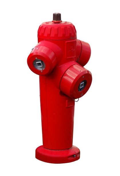 消防栓。白色背景。图片下载