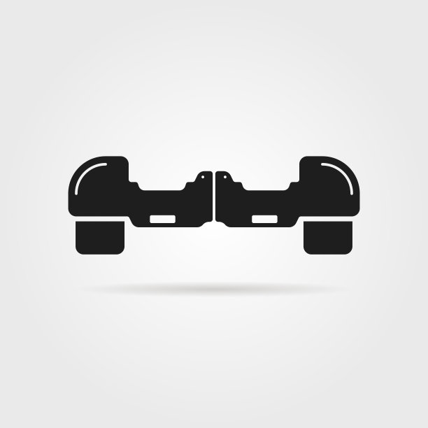 带阴影的简约悬浮滑板图标图片下载