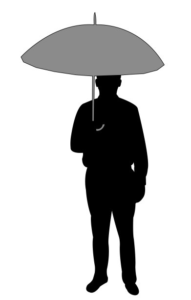 一个人的身体轮廓矢量图片下载