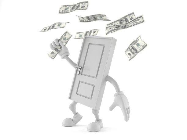 门人物抓钱图片下载