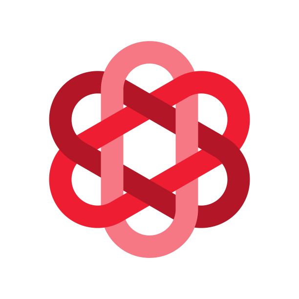 中国结向量，中国农历新年平风格的图标素材图片