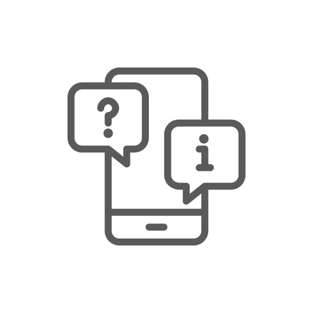 带聊天云、常见问题解答和答案线条图标的智能手机。图片下载