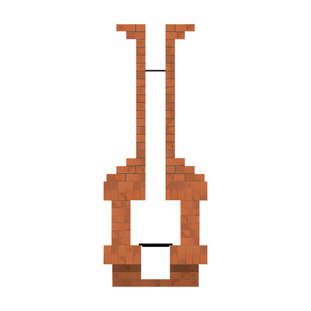 砖壁炉。图片下载