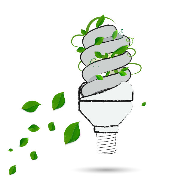 绿叶造型节能灯图片下载