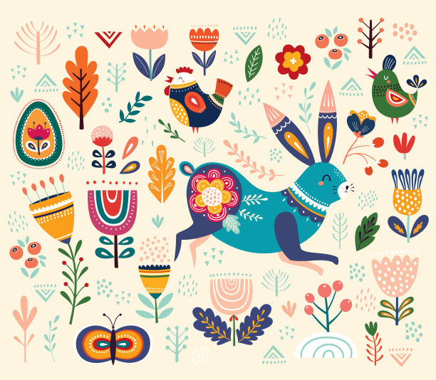 春天的模式图片下载