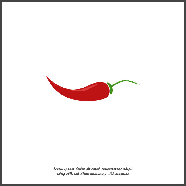 辣椒矢量图标在白色孤立的背景。图片下载