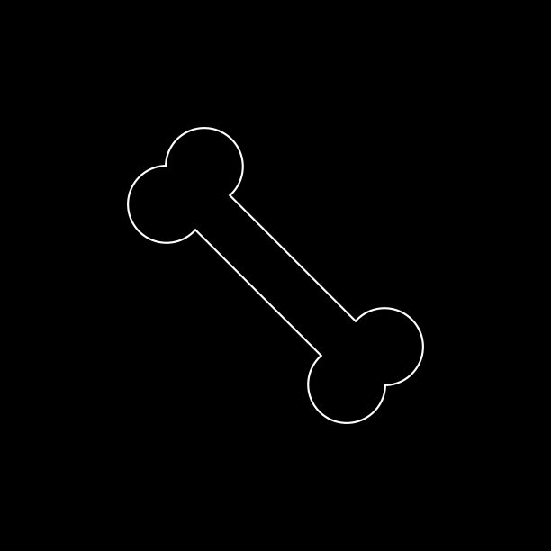 骨白色矢量图标图片下载