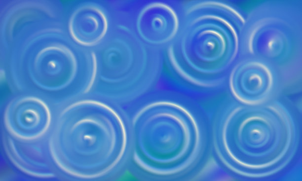 平滑的蓝色圆形波浪在水的背景图片下载