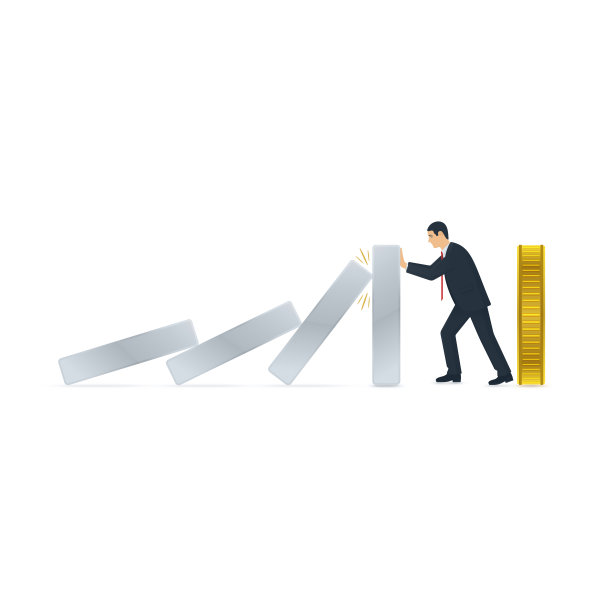 商人试图阻止多米诺效应图片下载