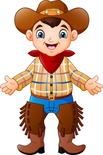 穿着牛仔装的可爱快乐的男孩图片下载