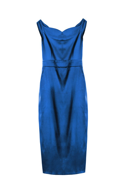 蓝色的连衣裙孤立图片下载