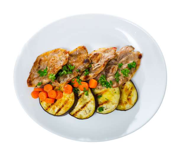羊排配烤蔬菜图片下载