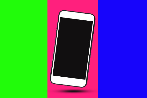 手机智能技术上的彩色背景图片下载