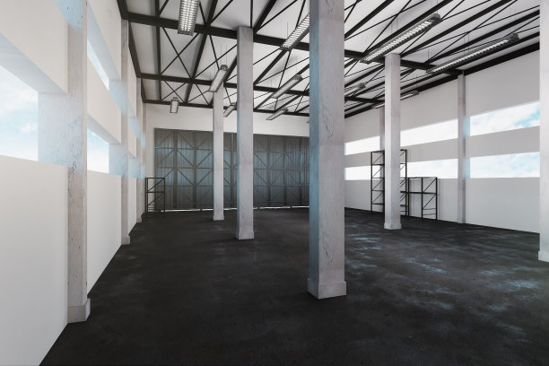 明亮的工业仓库室内图片下载