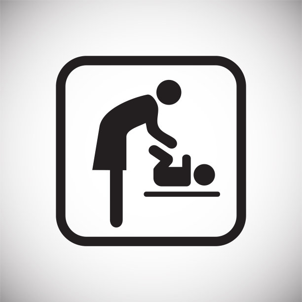 厕所襁褓图标在白色背景的图形和网页设计，现代简单的矢量标志。网络的概念。时髦的符号为网站设计网页按钮或移动应用程序。图片下载