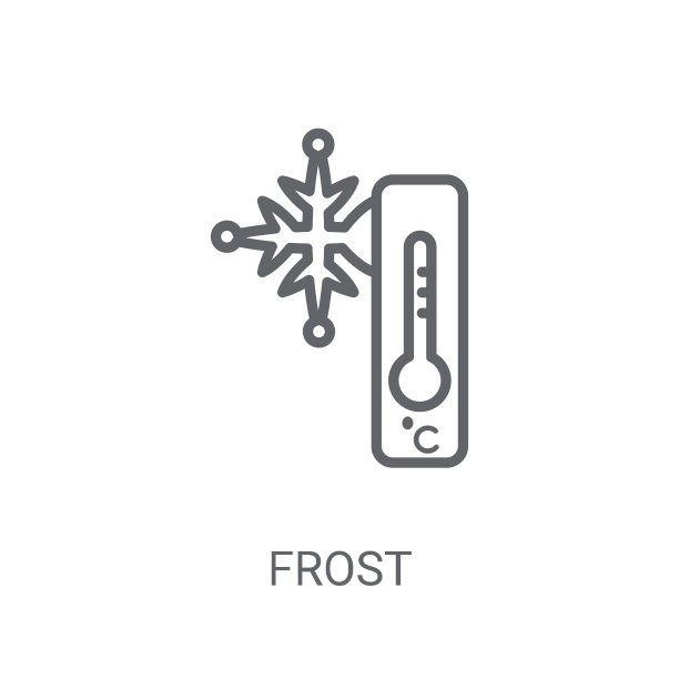 弗罗斯特图标。时尚的霜标志概念从天气的白色背景图片下载