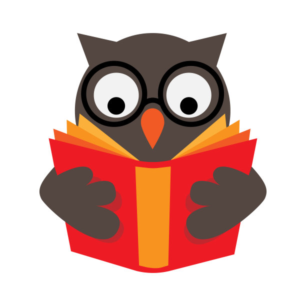 猫头鹰读红书图片下载