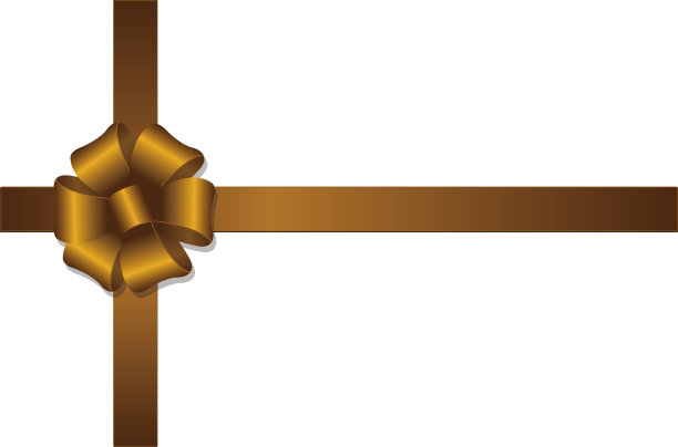 交叉缎带和花环头发蝴蝶结/金色图片下载