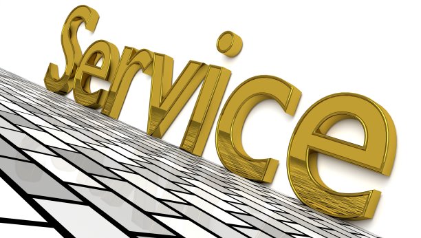 金光闪闪的服务标志图片下载