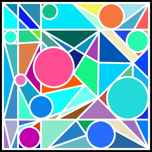 现代抽象风格几何图案图片下载