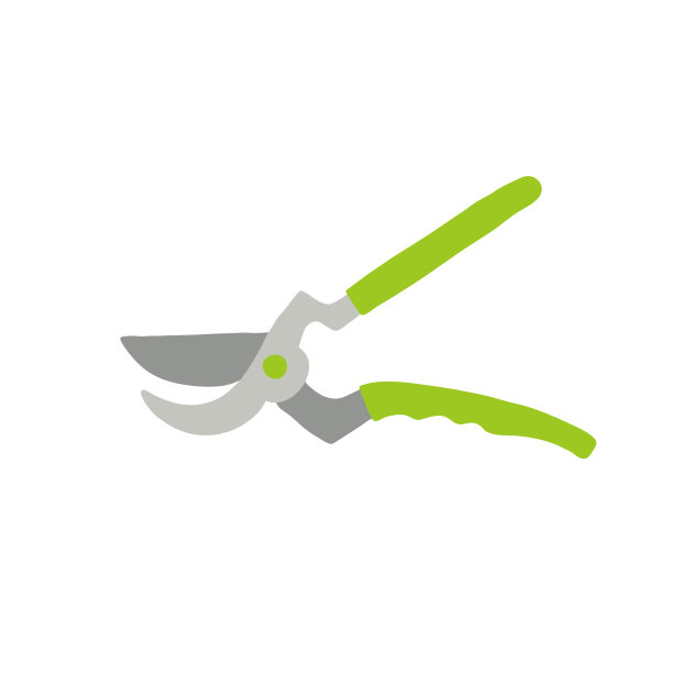 有绿色塑料把手的修剪工图片下载