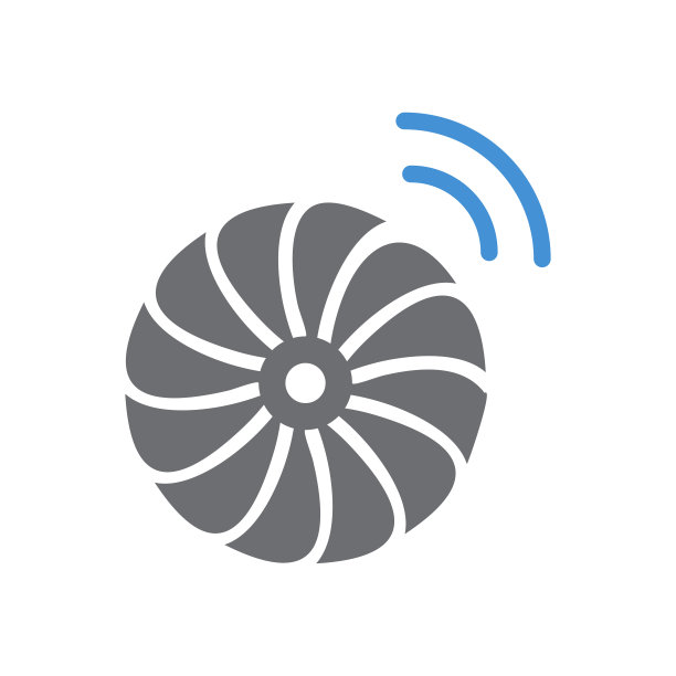 智能风扇在白色背景的图形和网页设计，现代简单的矢量标志。网络的概念。时髦的符号为网站设计网页按钮或移动应用程序。图片下载