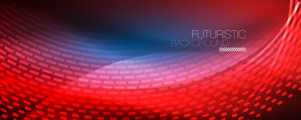 发光的光粒子在黑暗的霓虹灯空间，魔术辉光闪亮的抽象背景图片下载